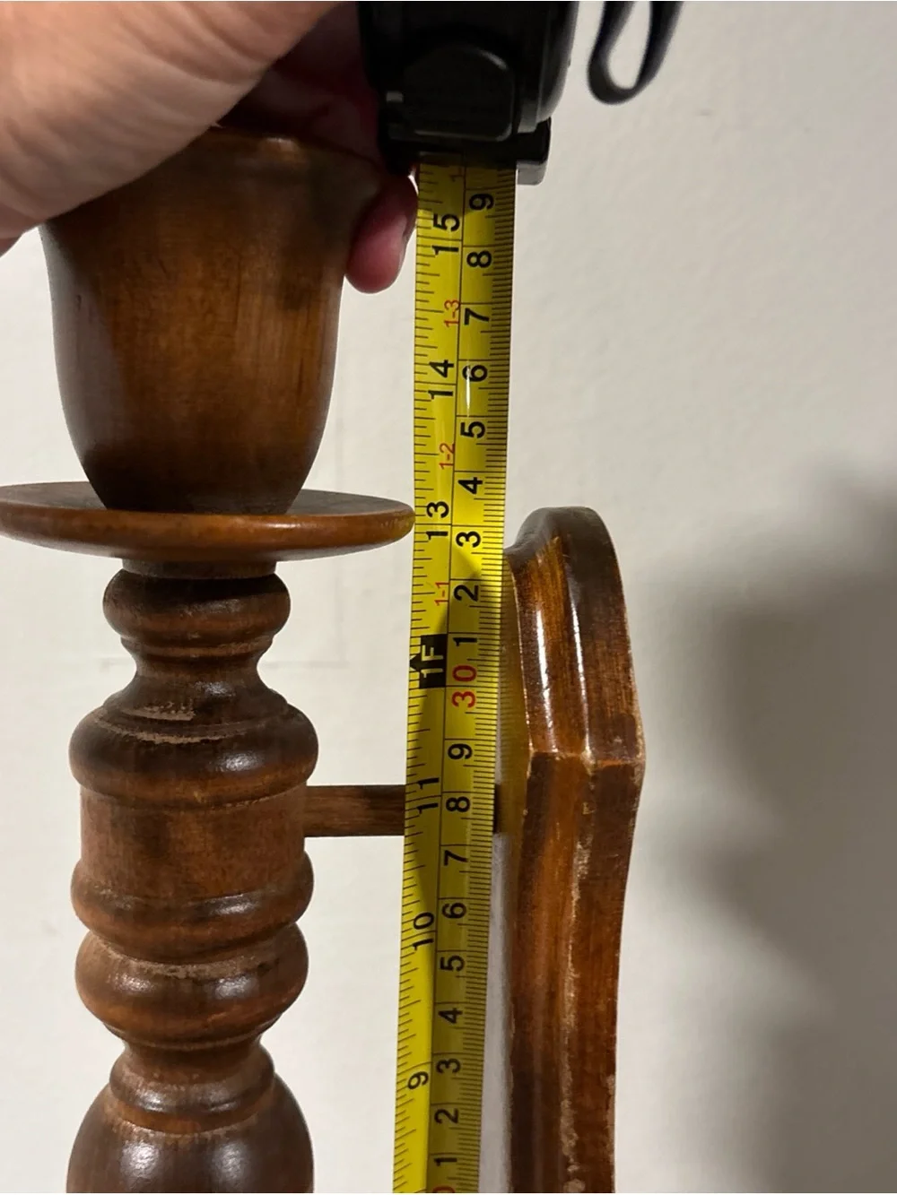 Wooden Wall Sconce Candle Holder in Warm Brown